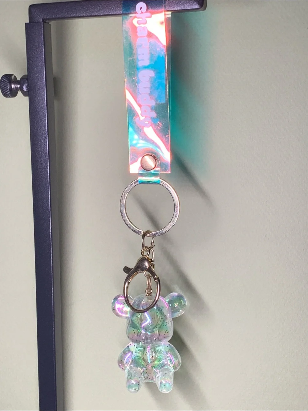 Charm Buddy Keychain - Sparkly Bear